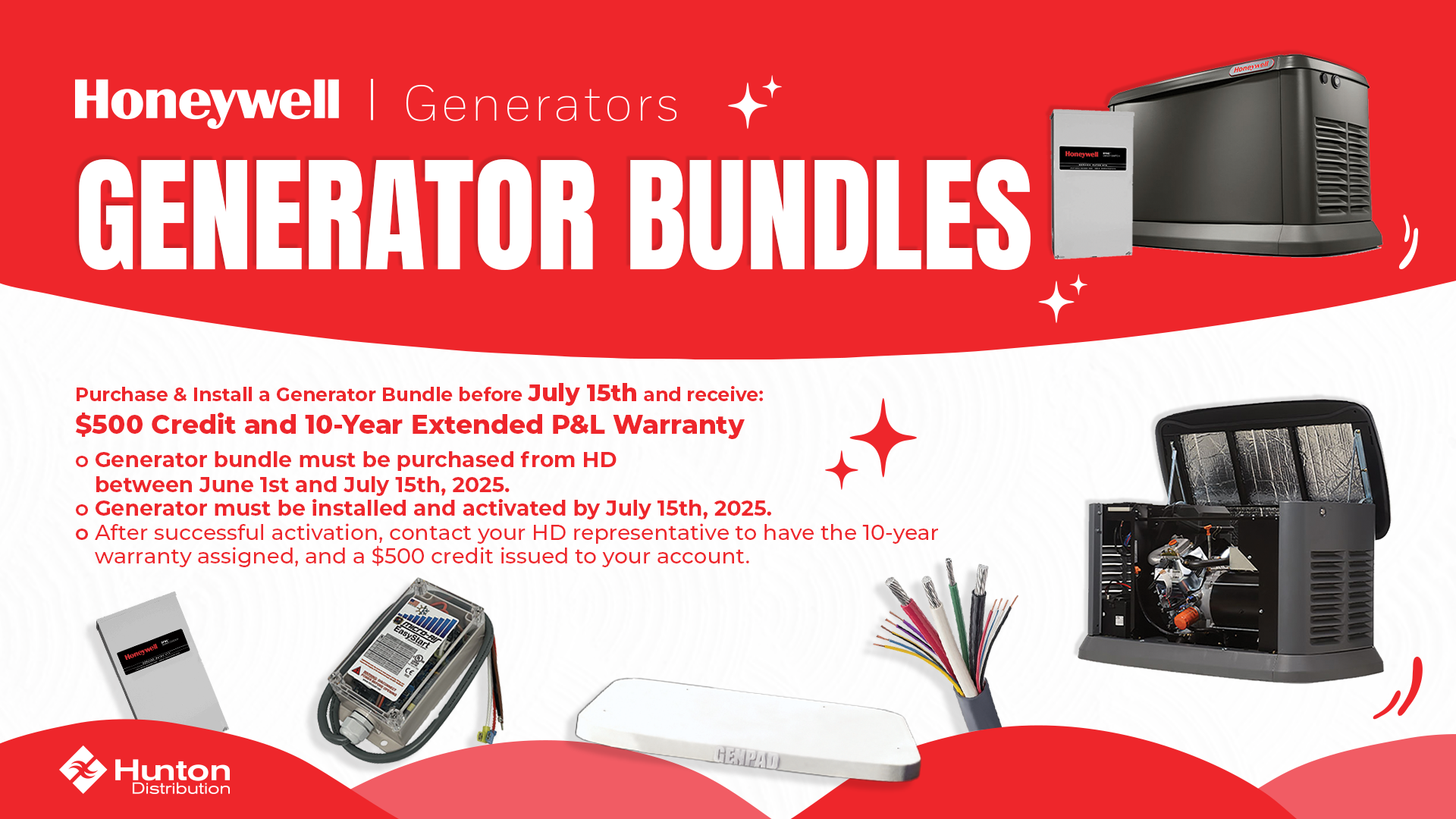 June 2025 Honeywell Generator Bundle Promotion flyer