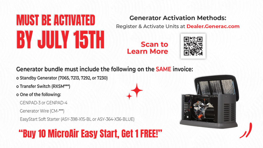 June 2025 Honeywell Generator Bundle Promotion flyer